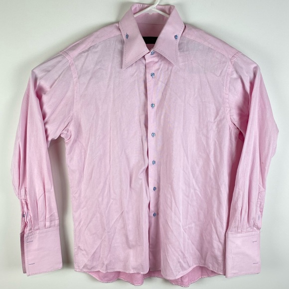 AXXESS light pink cotton French cuff dress shirt